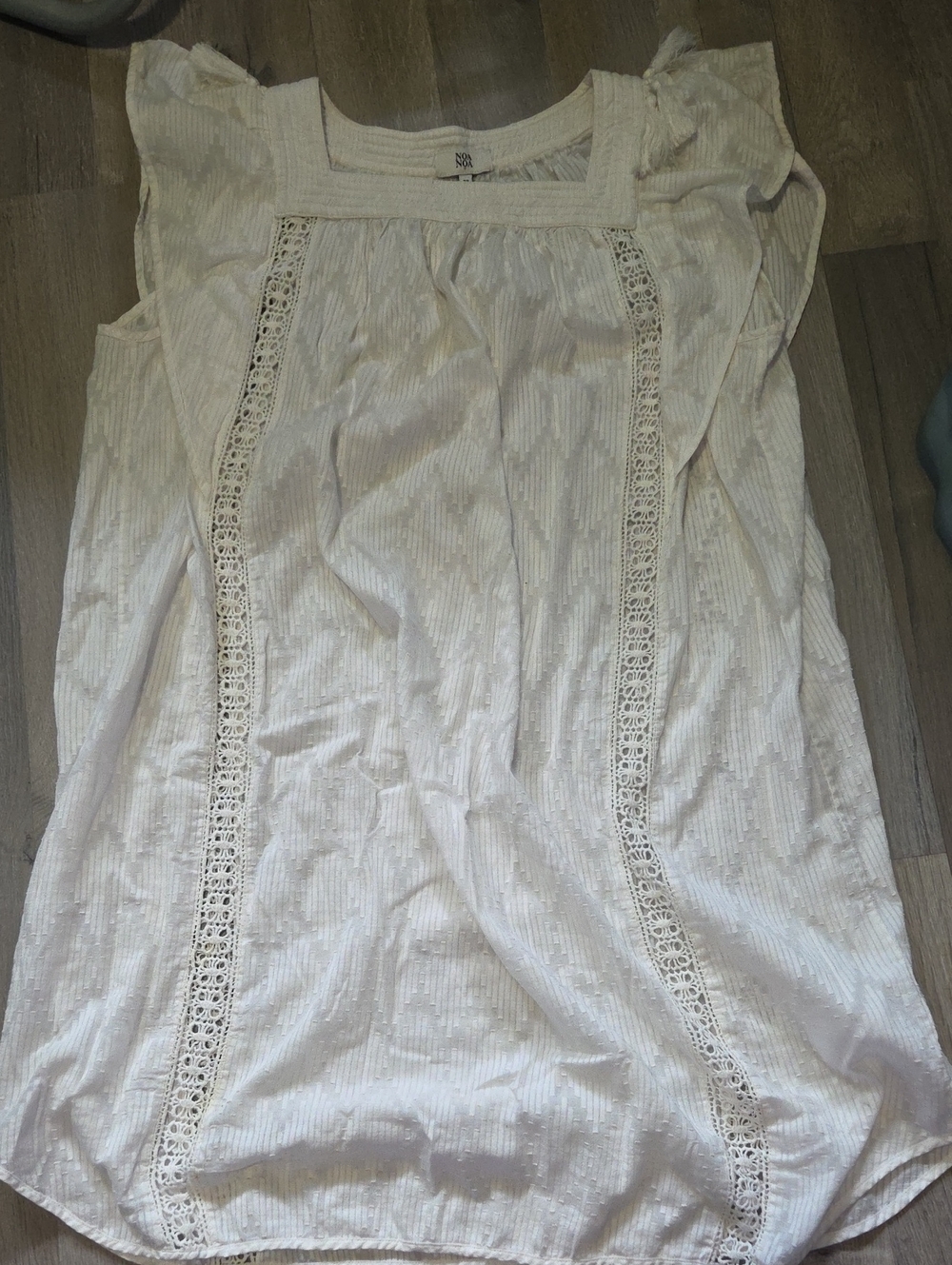 Women’s White Crochet-Trim Swim Coverup *AS IS*